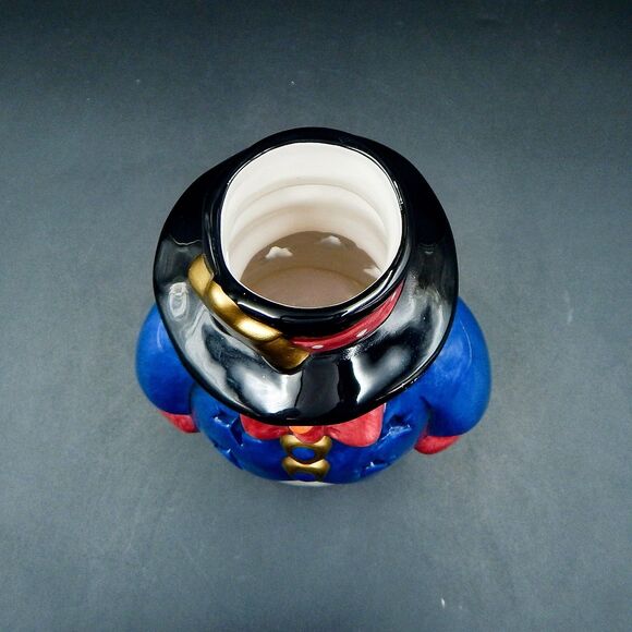 Home Interiors Ceramic Snowman Tealight Candle Holder Under Plate Luminary 9 In - Picture 5 of 10